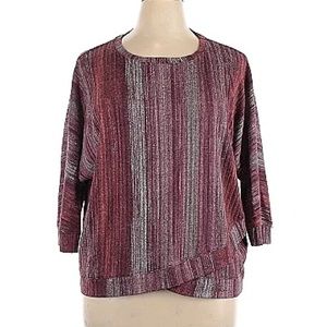 SIMPLY VERA - Vera Wang 3/4 Sleeve Boho Pullover Sweater XXL